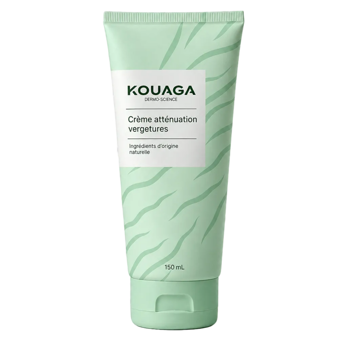 Crème atténuation vergetures KOUAGA 150 mL, tube vert